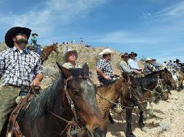Fire the Bureau of Land Management (BLM) is a slogan of Cliven Bundy and family at Bundy R
