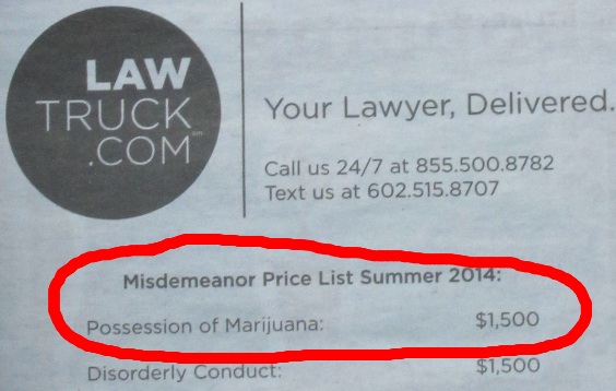 legal cost of hiring a lawyer for a marijuana arrest