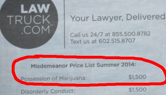 legal cost of hiring a lawyer for a marijuana arrest