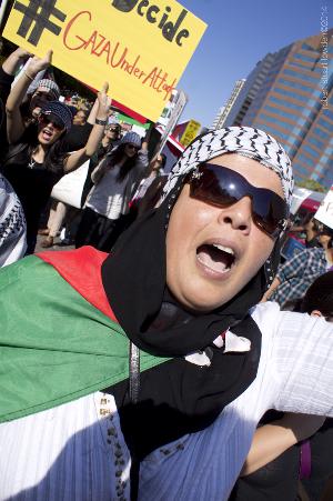 Los Angeles Anti Israeli Protestor