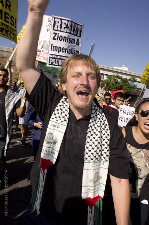 Los Angeles Anti Israeli Protestor