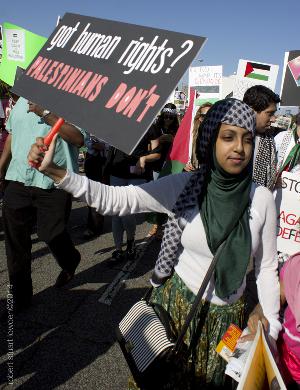 Got Human Rights ? /Los Angeles Anti Israeli Protestor