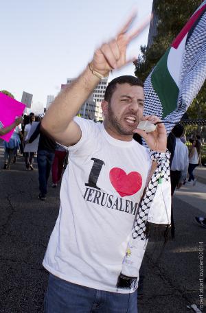 I love Jerusalem / Los Angeles Anti Israeli Protestor