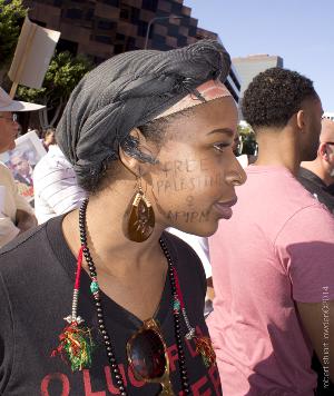 Face Paint Los Angeles Anti Israeli Protestor