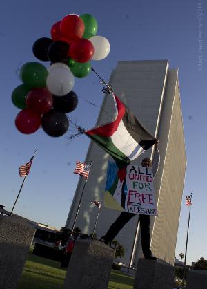 Balloon man / Los Angeles Anti Israeli Protestor