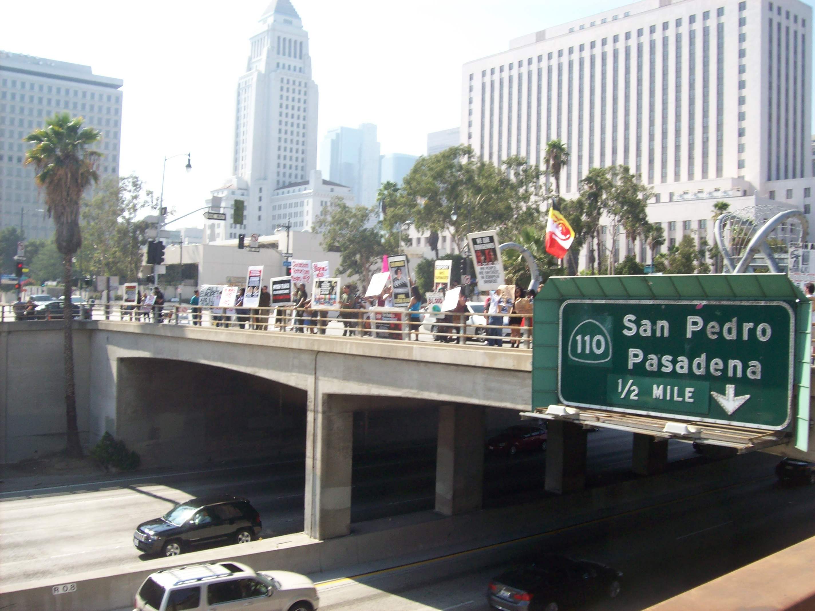 Freeway overpass...