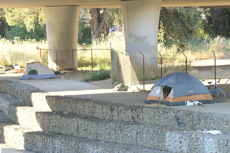 Homeless encampment...