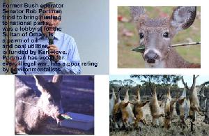 Senator Rob Portman (R) Ohio Tried As Bush Operative To Bring Hunting Into Our National P