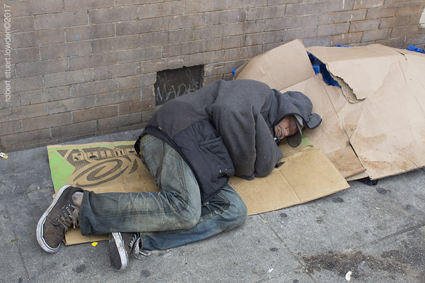 Homeless man on Broa...