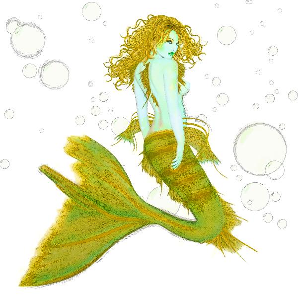 Green Mermaid; Signe...