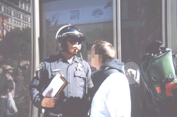 cop grabbing demonst...