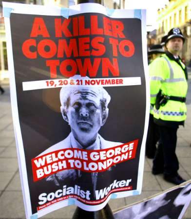 U.K. BRACES FOR BUSH...
