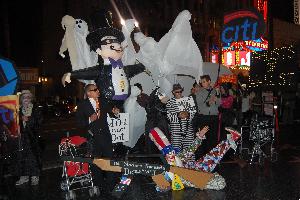 Ghosts of Wall Street Occupy Hollywood Blvd Halloween Night