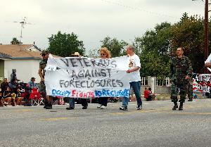 Veterans Against Foreclosures Marches in San Fernando Veterans Day Parade