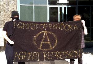 Demo Against Repression Outside Spanish Consulate in Los Angeles