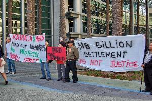 Foreclosure Victims Occupy Senate Stump Speech of Kamala Harris