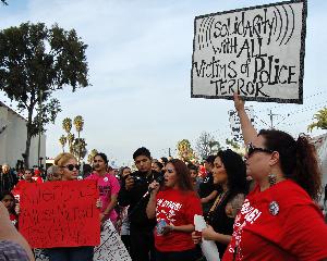 Hundreds March Long Beach to Compton to Protest Los Angeles Sheriff Murder of Noel Aguilar