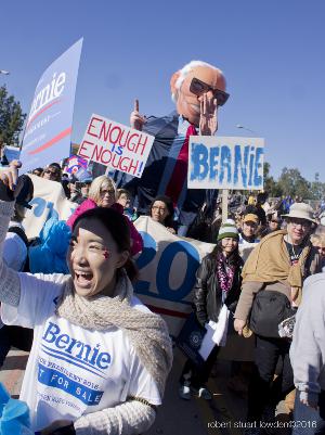 Bernie Sanders at The 2016 Rose Bowl Parade