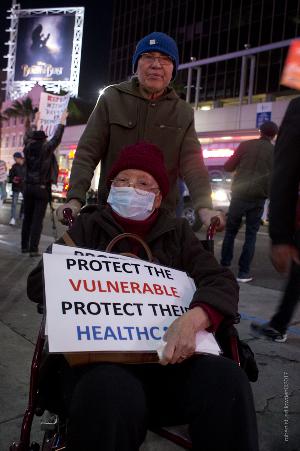 Nurses Storm The Boulevard To Pressure Trump On the ACA