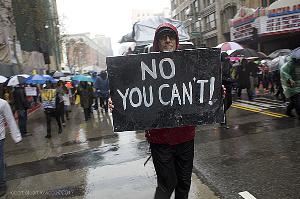  Los Angeles Braves Extended Downpour to Tell Trump Hell No