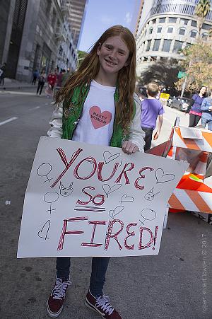 Massive Women's March Los Angeles Tells President Donald Where To Go