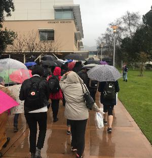 University of California Riverside Students Walkout