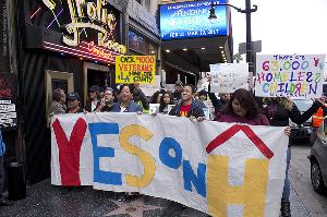 Prop. H Activists March on Hollywood to House and Help the Homeless