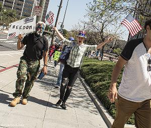 Open California Protest Los Angeles,May Day