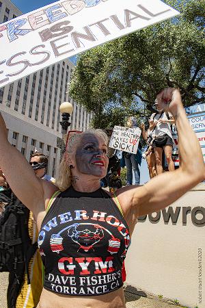 Open California Protest Los Angeles,May Day