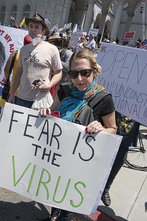 Open California Protest Los Angeles,May Day