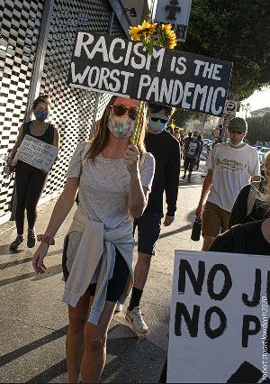 George Floyd Protest Los Angeles. Hollywood June 7th, 2020