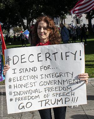 Stop The Steal LA Protester