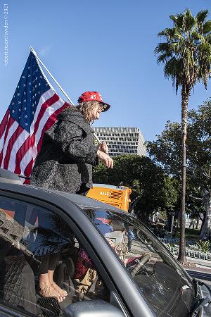 Stop The Steal LA Protester