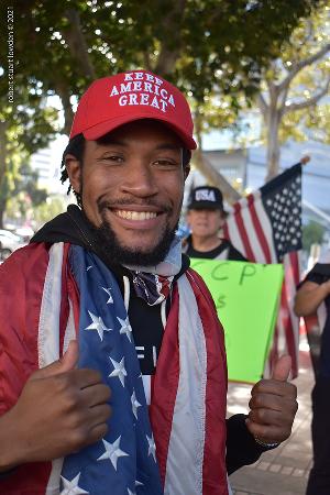 Stop The Steal LA Protester