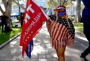 Stop The Steal LA Protester