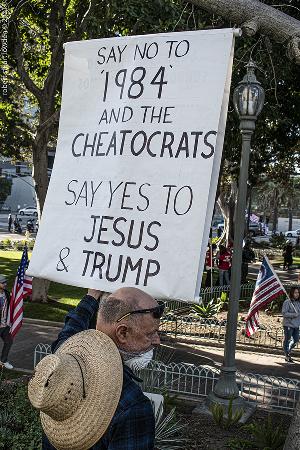 Stop The Steal LA Protester