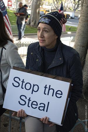 Stop The Steal LA Protester