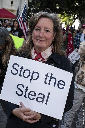 Stop The Steal LA Protester