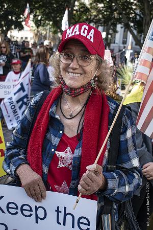 Stop The Steal LA Protester