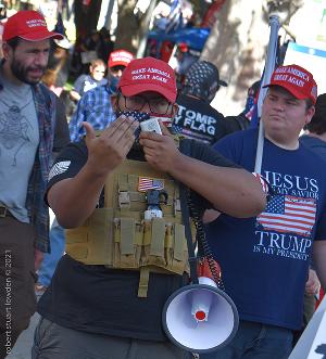 Stop The Steal LA Protester